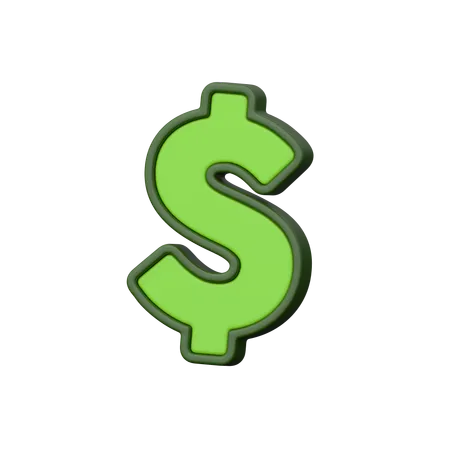 Monnaie en dollars disponible pour les achats en ligne.  3D Icon