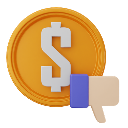Aversion pour le dollar  3D Icon