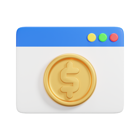 Dollar du site Web  3D Icon