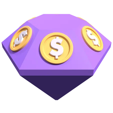 Dollar-Juwel  3D Icon