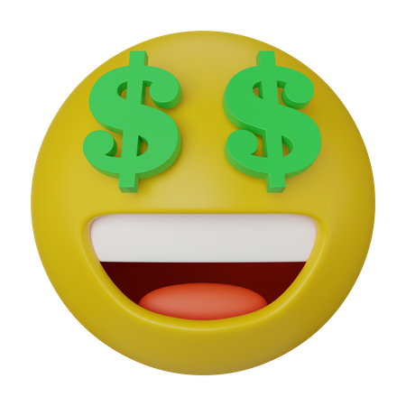Dollar-Emoji-Gesicht  3D Icon