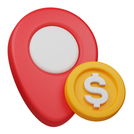 Emplacement en dollars  3D Icon