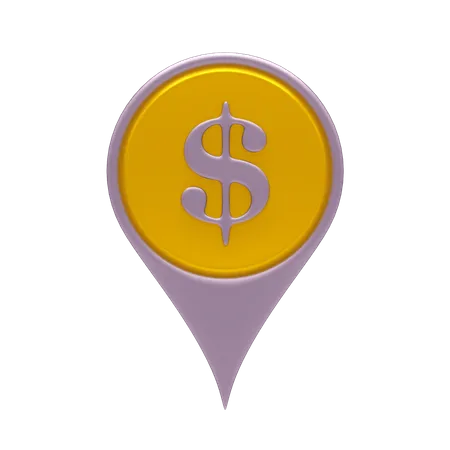 Emplacement en dollars  3D Icon