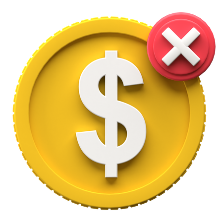 Dollar entfernen  3D Icon