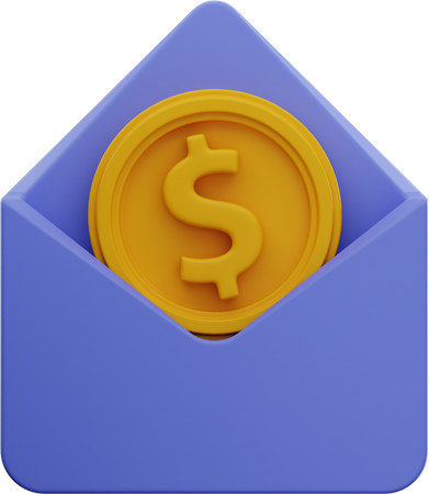 Dollar Envelope  3D Icon