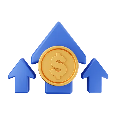 Dollaranstieg  3D Icon