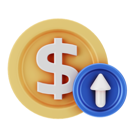 Dollar steigt  3D Icon