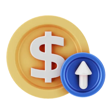 Dollar steigt  3D Icon