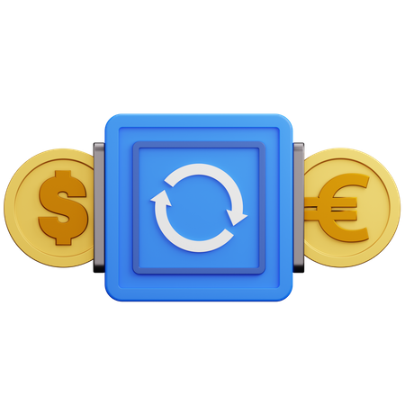 Dollar Euro Money Exchange  3D Icon