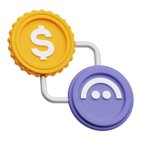 ドル両替  3D Icon