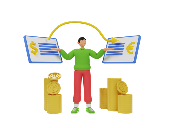 Dollar exchange  3D Icon