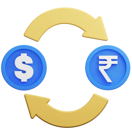 Dollar Exchange  3D Illustration