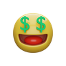 dollar eyes emoji 3d
