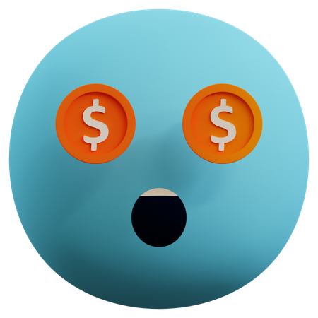 달러 눈 이모티콘  3D Icon