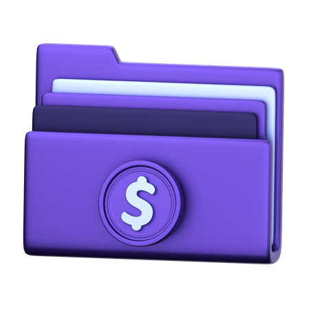 Dollar File  3D Icon