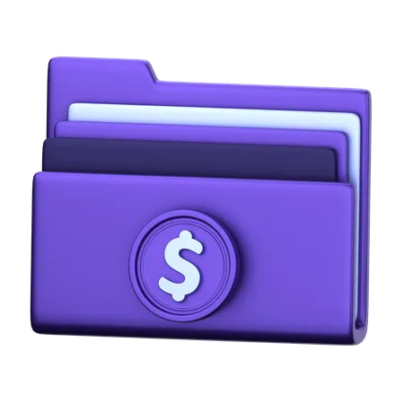 Dollar File  3D Icon