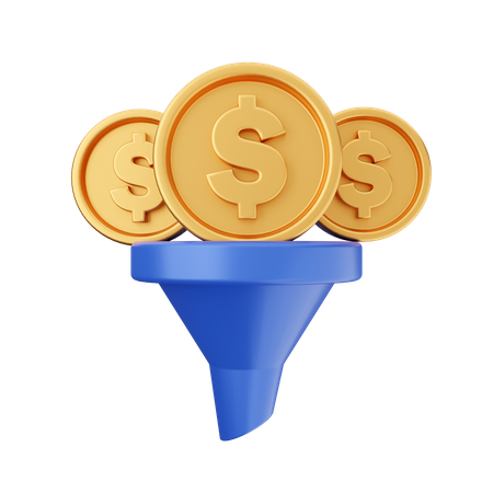 Dollar Filter 3D Icon