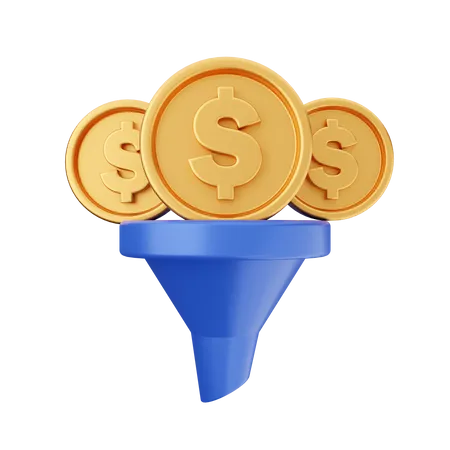 Dollar Filter 3D Icon