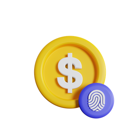 Dollar-Fingerabdruck  3D Icon