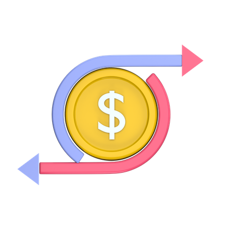 Dollar Flow  3D Icon