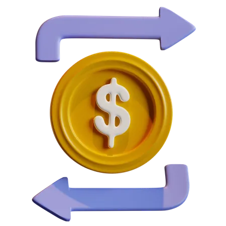 Dollar Flow  3D Icon