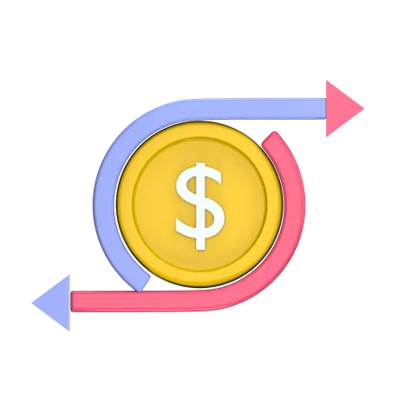 Dollar Flow  3D Icon