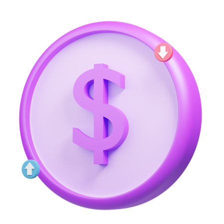 Dollar Fluctuation  3D Icon