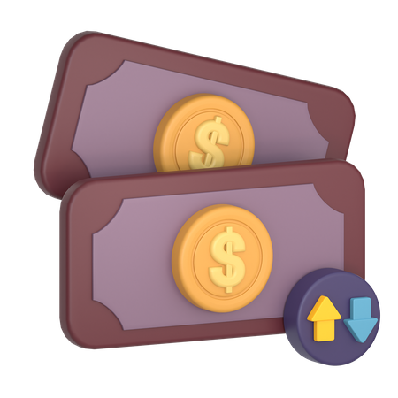 Dollar Fluctuation  3D Icon