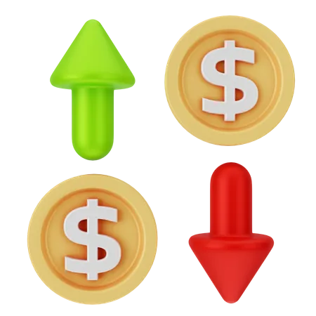 Dollar Fluctuation  3D Icon