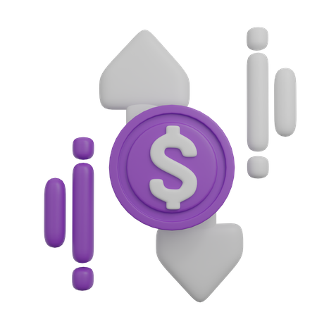 Dollar Fluctuation  3D Icon