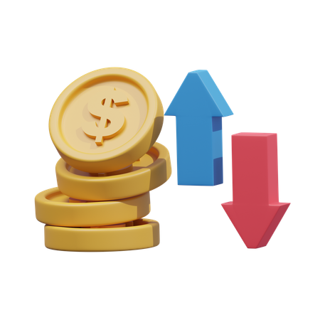 Dollar Fluctuation  3D Icon