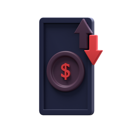 Dollar Fluctuation  3D Icon