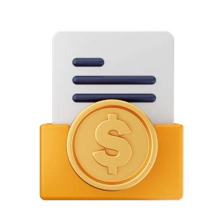 Dollar Folder  3D Icon