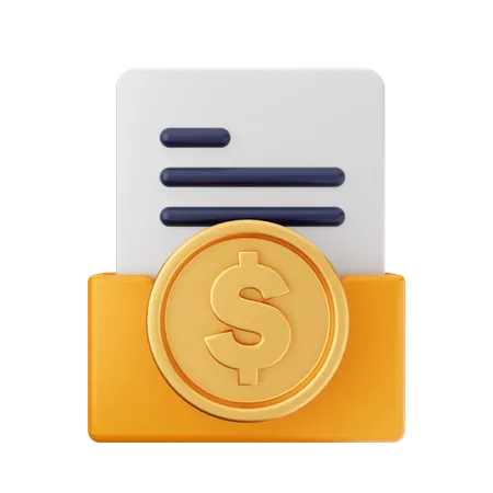 Dollar Folder  3D Icon