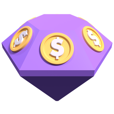 Dollar Gem  3D Icon