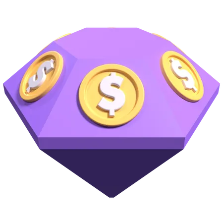 Dollar Gem  3D Icon