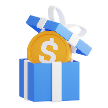 Dollar Gift  3D Icon