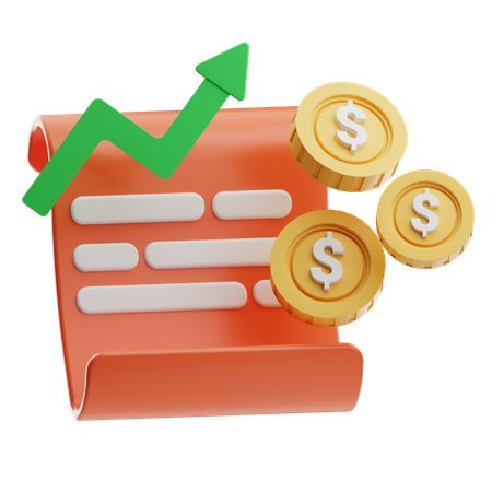 Dollar growth  3D Icon