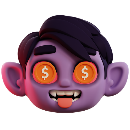 Dollar In Vampire Eyes  3D Icon
