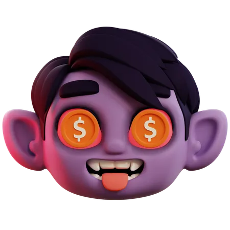 Dollar In Vampire Eyes  3D Icon