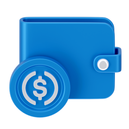 Dollar in wallet  3D Icon