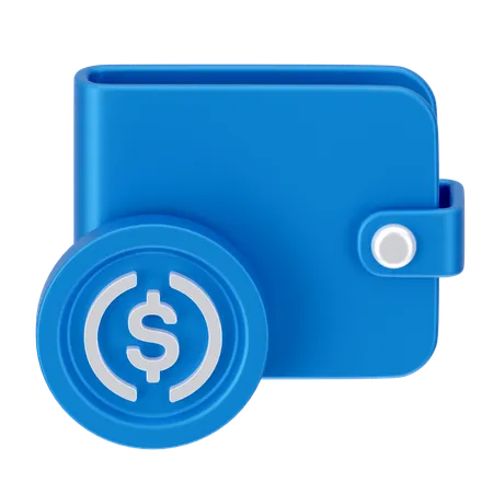 Dollar in wallet  3D Icon