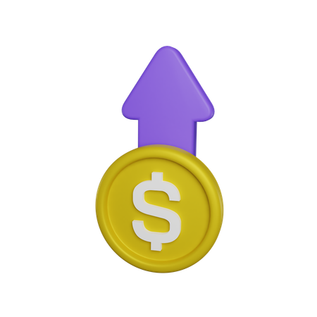 Dollar Increase  3D Icon