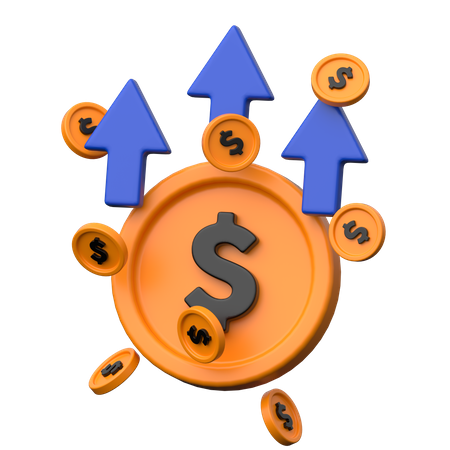 Dollar Increase  3D Icon