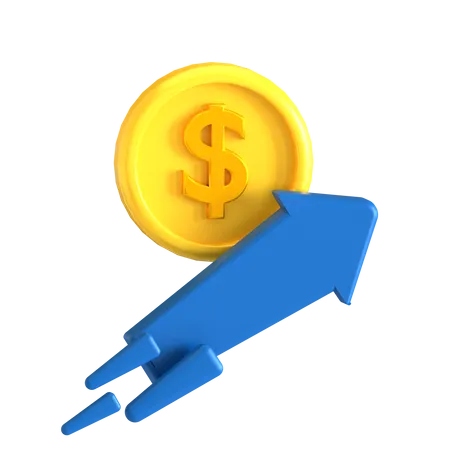 Dollar Increase  3D Icon