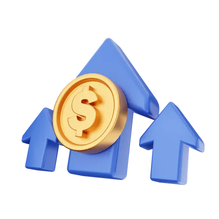 Dollar Increase  3D Icon