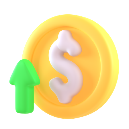 Dollar Increase 3D Icon