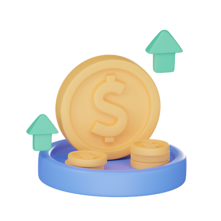 Dollar Increase  3D Icon