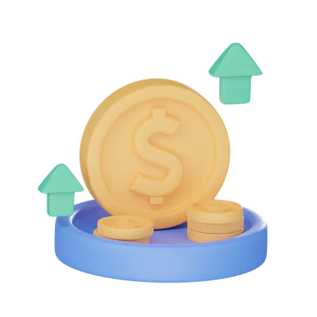 3 D Illustration Of Profit In Financial Investment 3D Icon