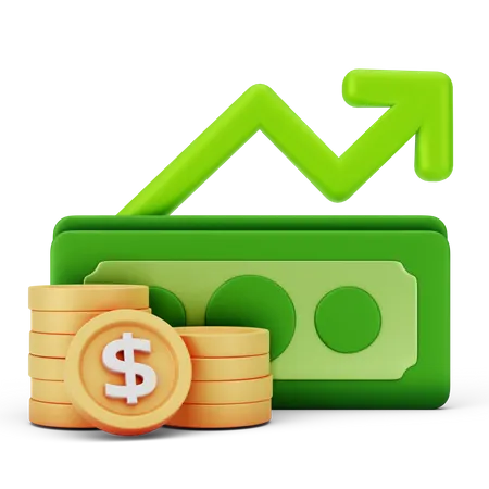 Dollar Increasing  3D Icon